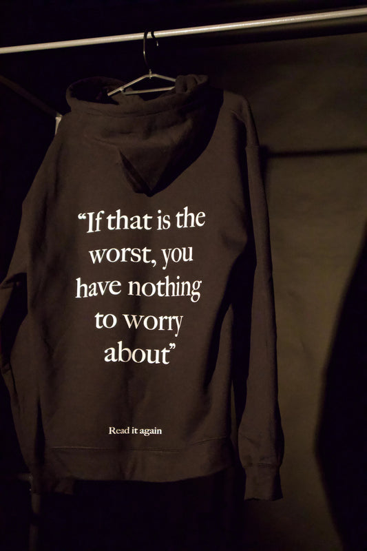 No worries - Black hoodie Mijn winkel